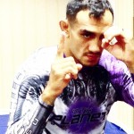 Tony Ferguson repping the 10th Planet sign just prior to his win over Danny Castillo.